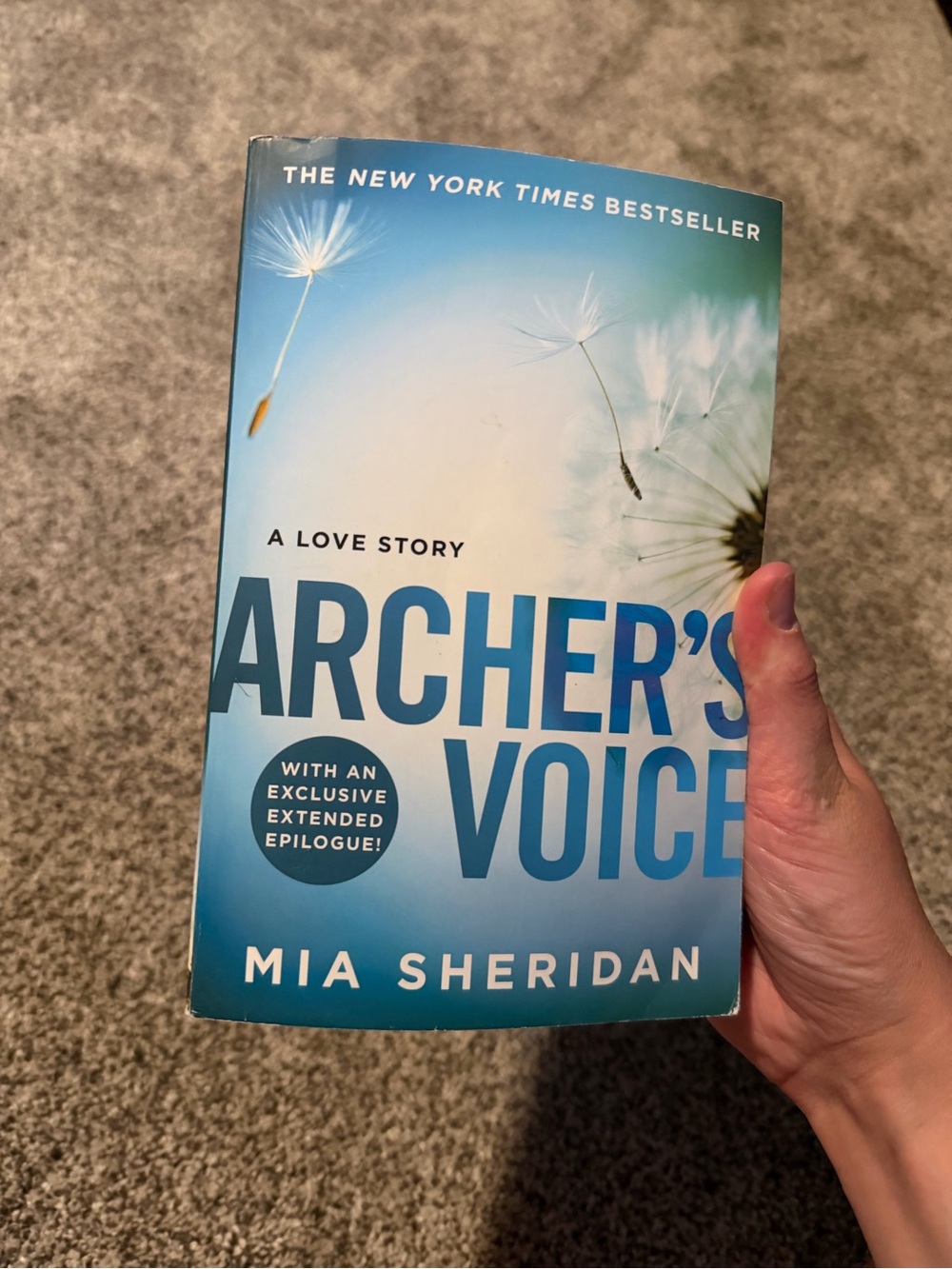 Archer's Voice by Mia Sheridan - Blue Paperback Novel